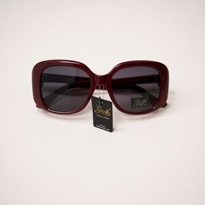 Giselle Burgundy Square Sunglasses
